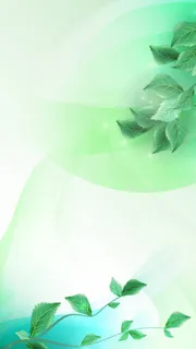 绿色春天树叶矢量图H5背景高清