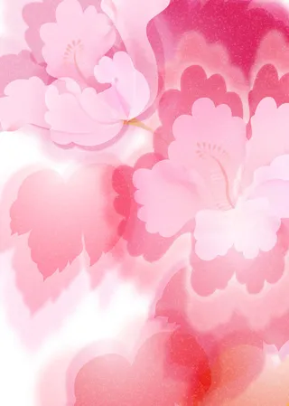 漂亮的红色花朵底纹免抠