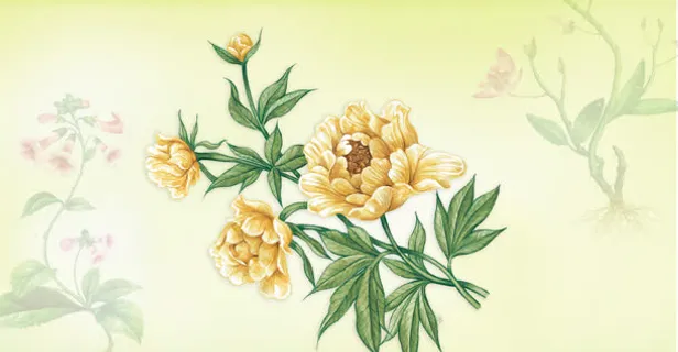 花朵背景壁画矢量元素图片