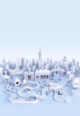 简约时尚城市建筑广告高清