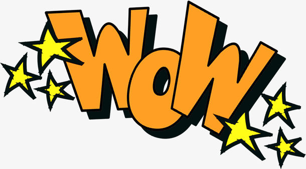 wow字母星星装饰免抠