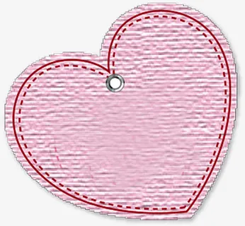 粉色爱心标签免抠