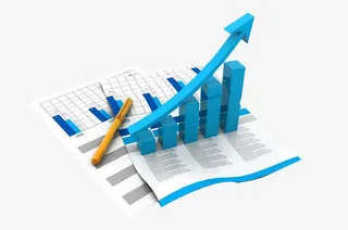 发展规划柱形图免抠标签元素