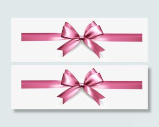 卡通粉色蝴蝶结免抠