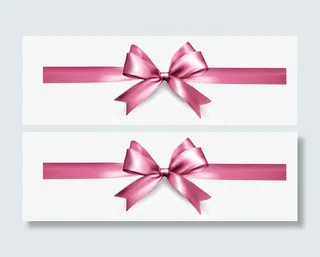 卡通粉色蝴蝶结免抠