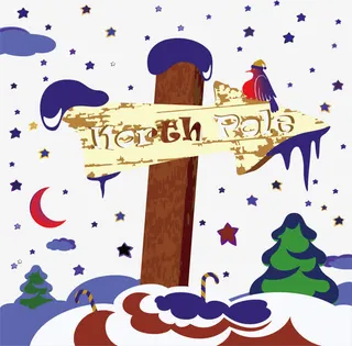 冬季导航牌免抠