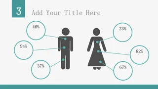 简约男女各部分占免抠