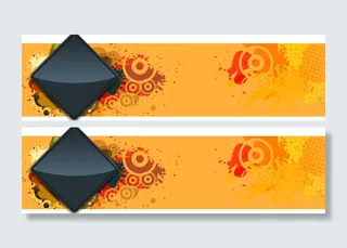 橙色 圆圈 正方形  底纹高清