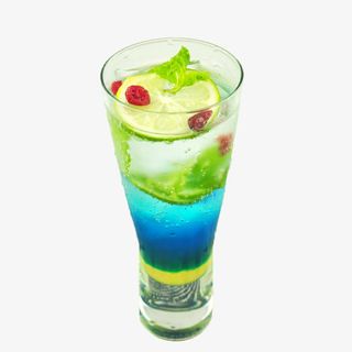 黄绿蓝夏日特饮免抠