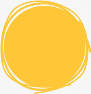 黄色涂鸦泼墨圆环手绘边框背景