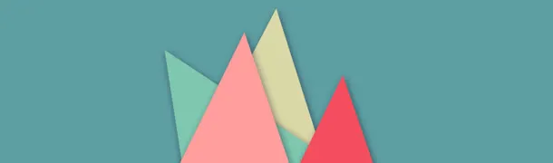 简约炫彩个性多边形背景banner