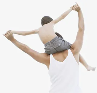 高清摄影父亲节海报背影设计免抠