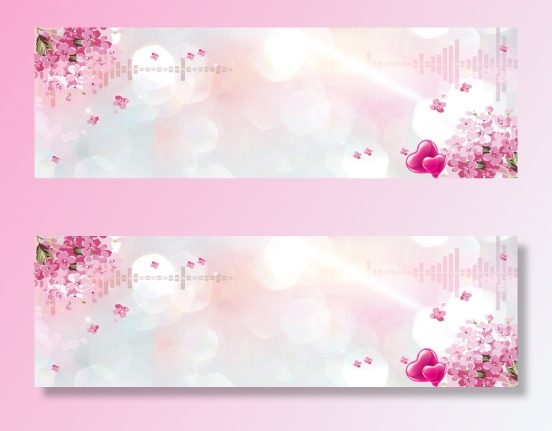 手绘粉色花朵背景高清