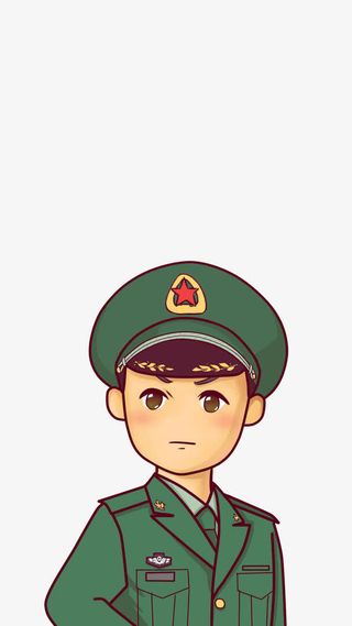 戴大头帽的兵哥哥免抠