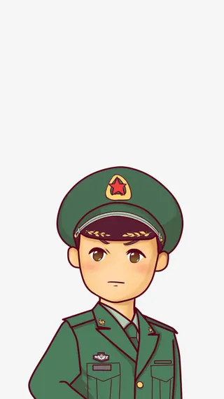 戴大头帽的兵哥哥免抠