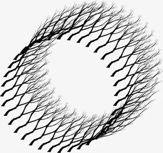 朋克暗黑几何水墨圆形效果免抠