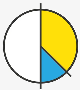 圆形扇形卡通饼状图免抠