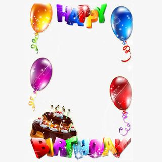 快乐生日相框免抠