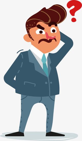 烦恼表情的男人免抠