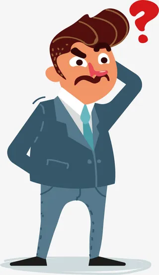 烦恼表情的男人免抠