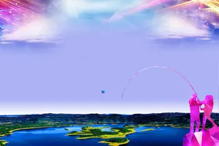 绚丽紫色湖畔风景背景素材高清