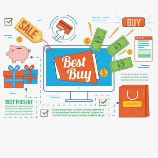 矢量金融理财元素免抠