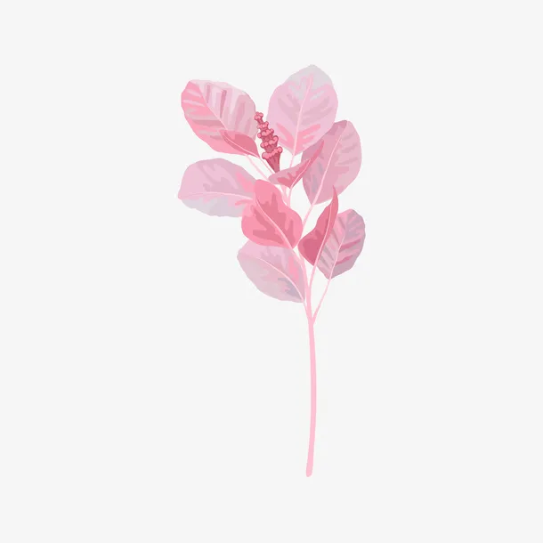 水彩风粉色花束矢量图免抠