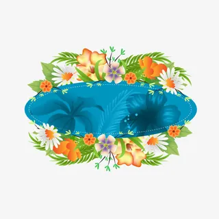 矢量装饰花牌免抠