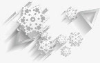 白色3D雪花免抠