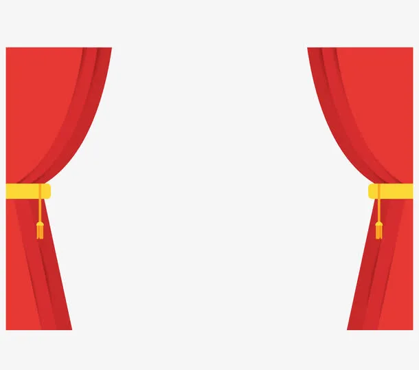 红色幕布开场画面免抠