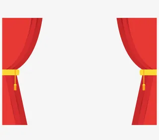 红色幕布开场画面免抠