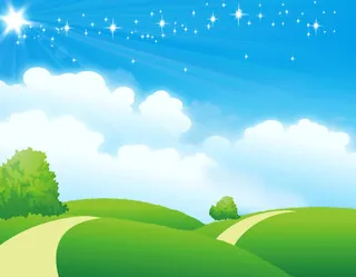 蓝天与草地背景