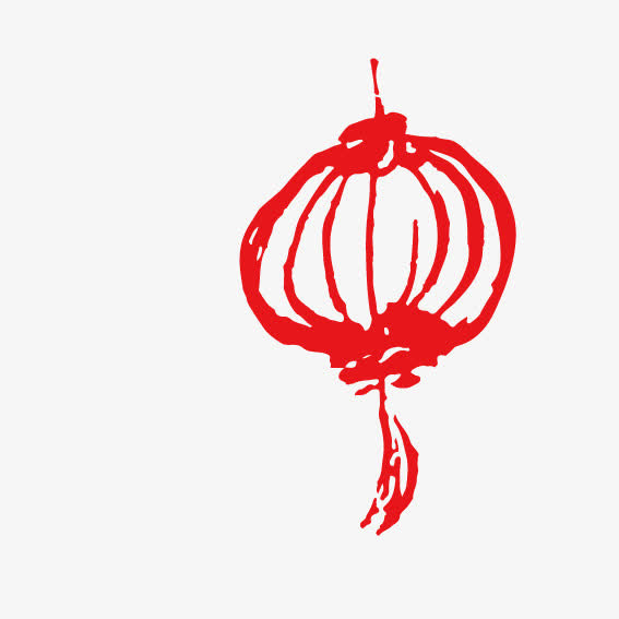 新年手绘灯笼免抠