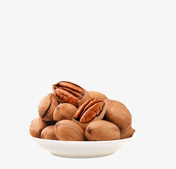 长寿果碧根果山核桃香脆果仁奶油免抠