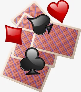 简约红色扑克牌免抠