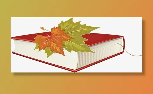 秋天风景书本素材免抠