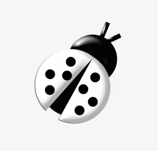 黑白七星瓢虫免抠