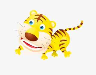 矢量卡通动物老虎免抠