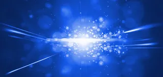 蓝色爆发式光芒光效海报背景