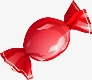 红色糖块六一儿童节免抠