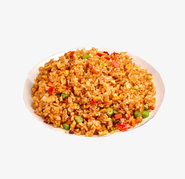 产品实物炒米一盘免抠
