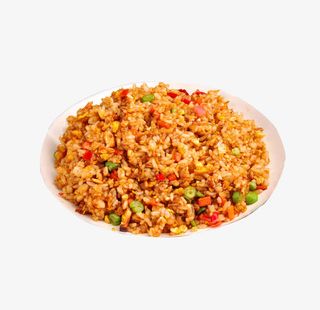 产品实物炒米一盘免抠