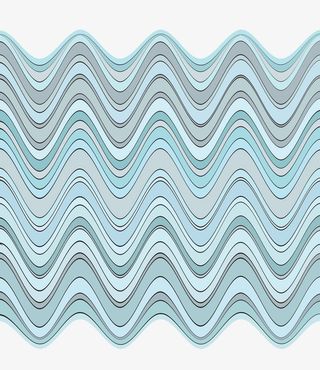 手绘渐变同色系波纹线条免抠