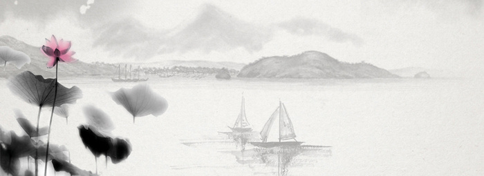 古风中国风荷花背景高清