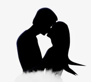 情侣剪影免抠