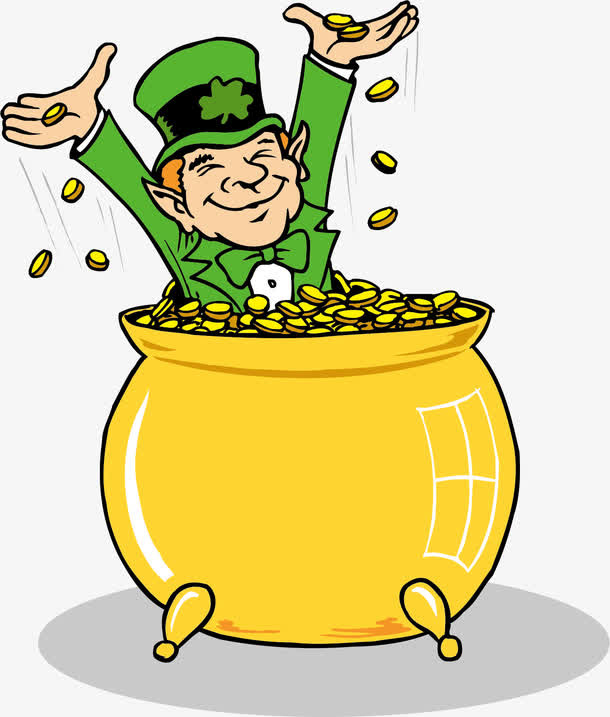 一坛金币矢量免抠