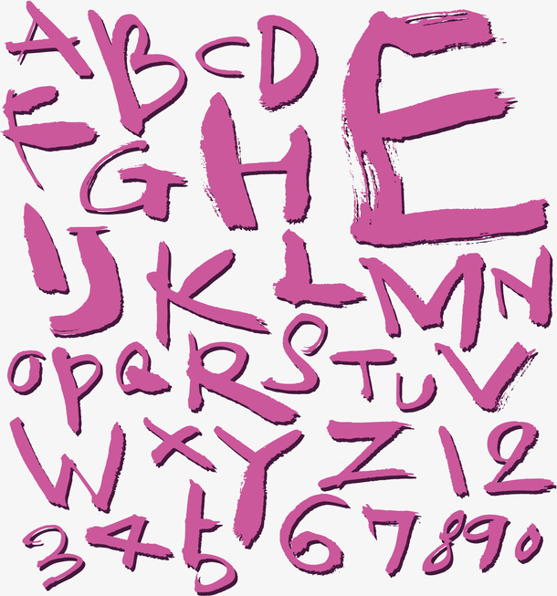 矢量图二十四字母免抠