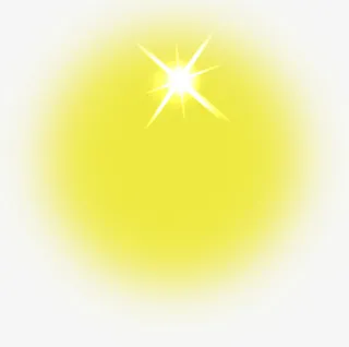 黄色光芒和星光免抠