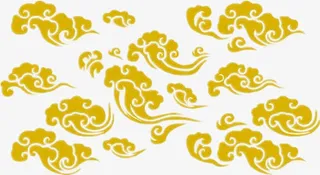 一片祥云金色祥云免抠