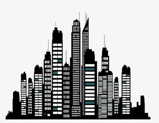 楼房剪影东京建筑免抠